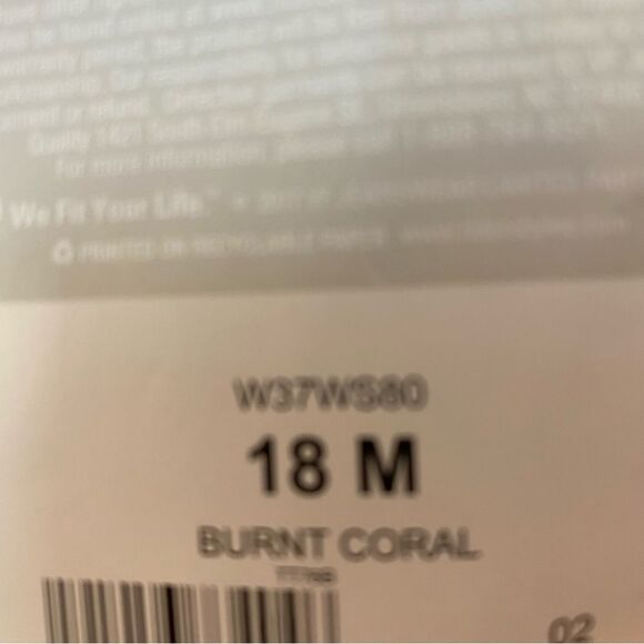 Riders by Lee Women’s 18W Shorts 6” Inseam Burnt Coral Midrise - Picture 6 of 6